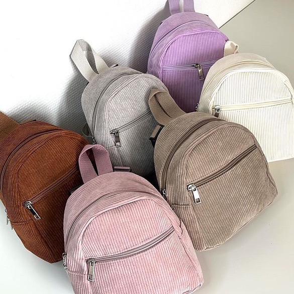 Sac à dos velours côtelé