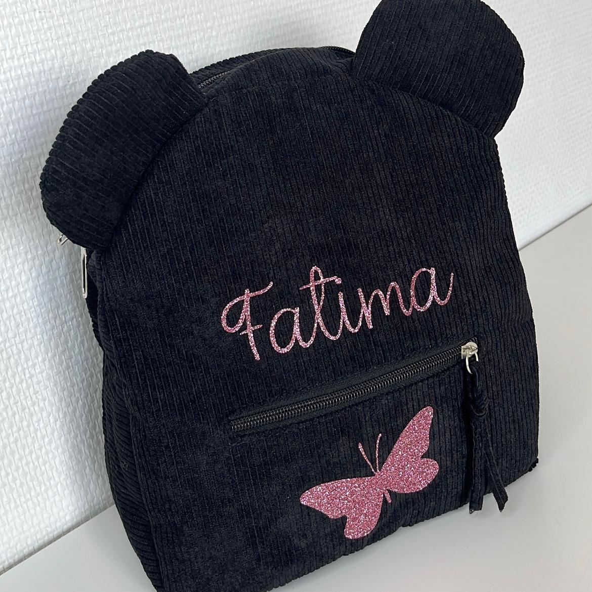 Sac à dos velours côtelé ourson