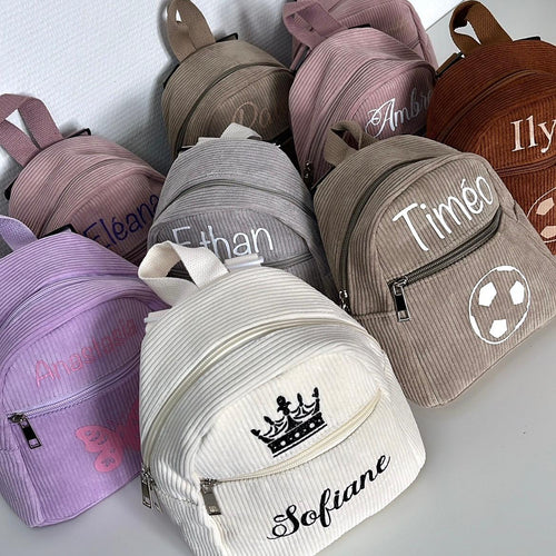 Sac à dos velours côtelé